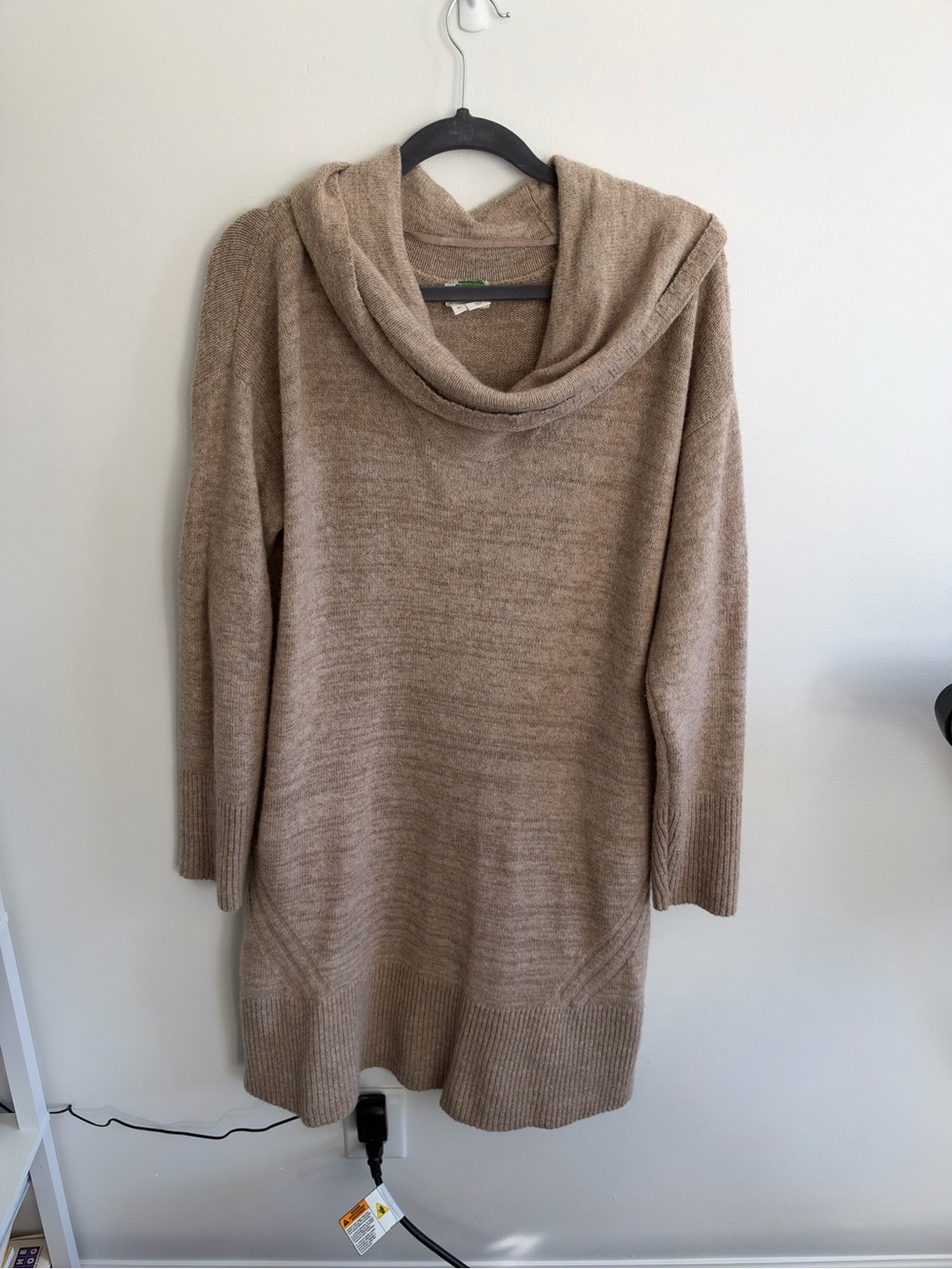 NWT Anthropologie Cozy Knit Sweater Dress - Taupe